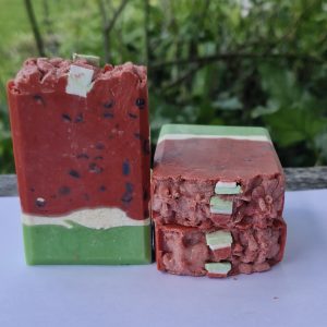 watermelon goats milk soap