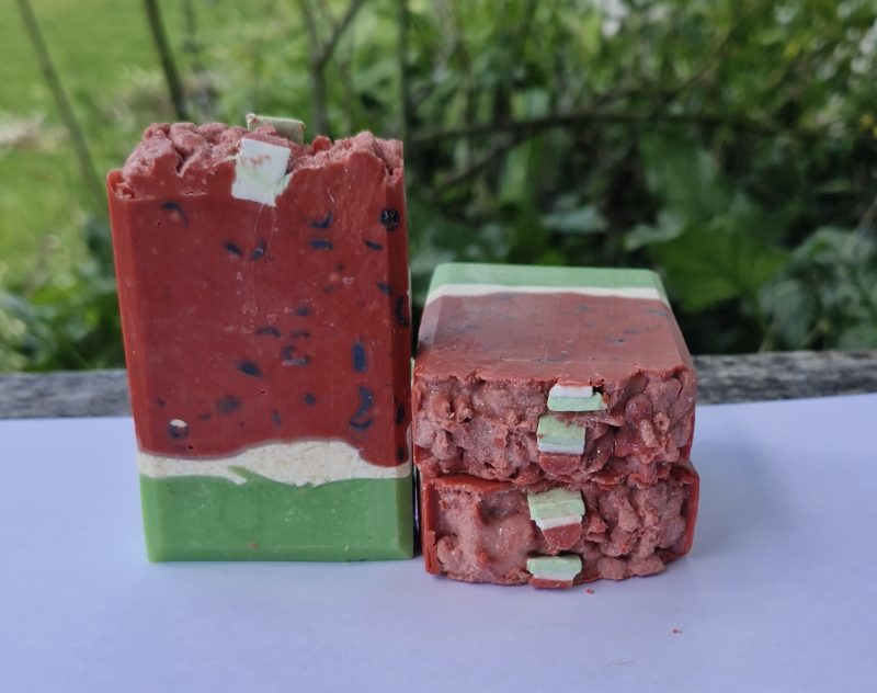 watermelon goats milk soap
