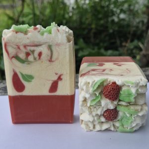 strawberry goats milk soap