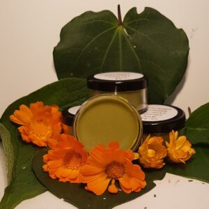 kawakawa, comfrey and calendula balm